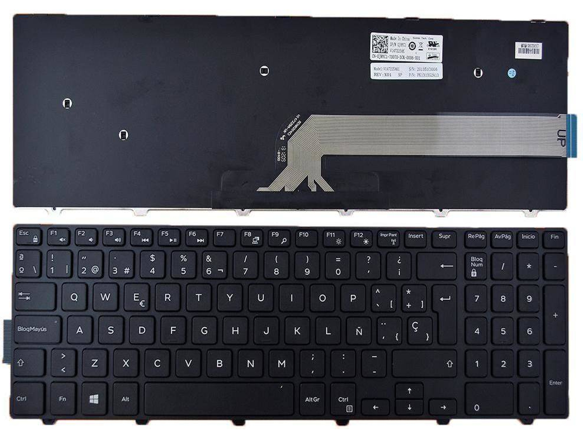 Teclado para Portátil Dell Inspiron 15 5000 Series 15 5547 15 5521 15 5542