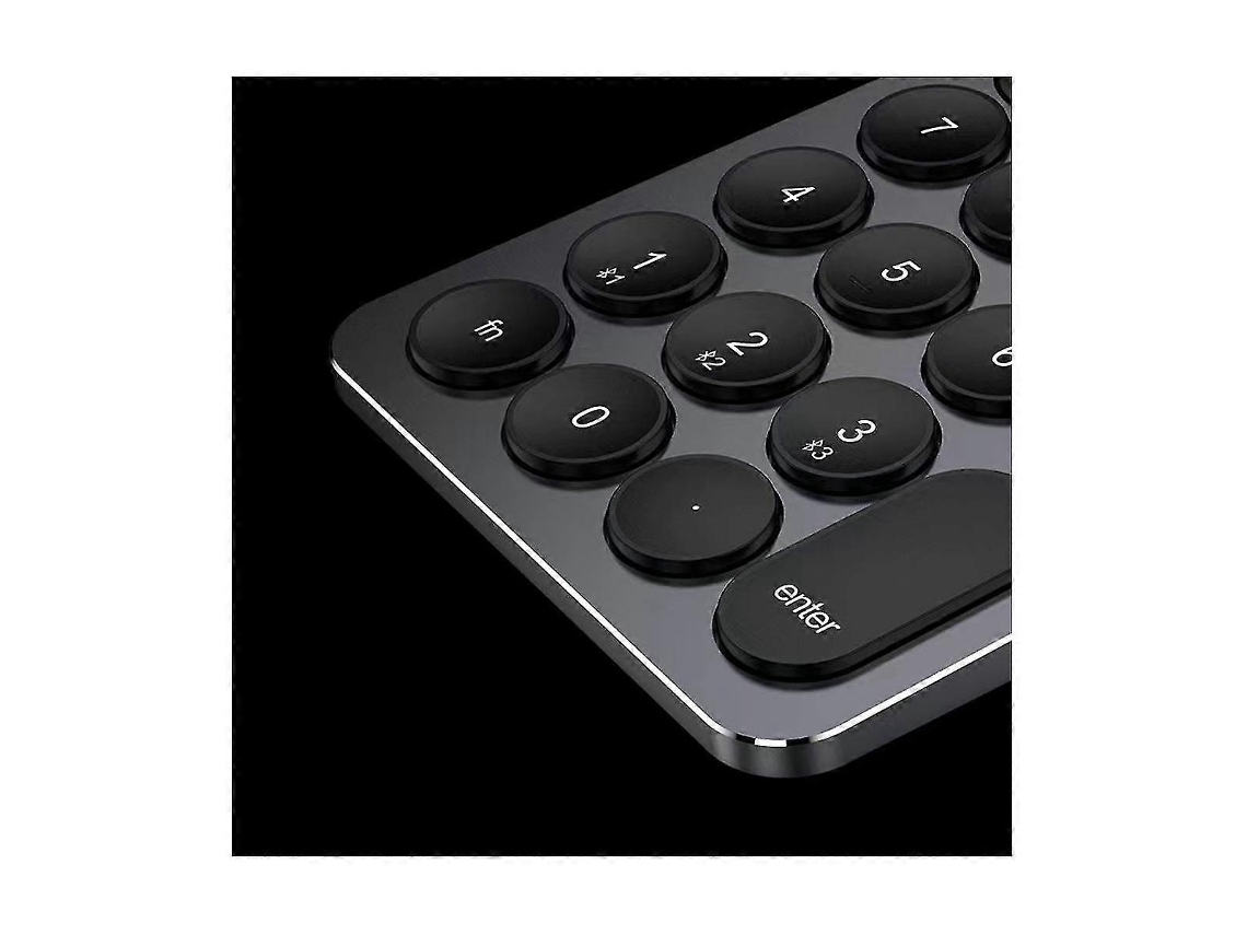 Teclado numérico Bluetooth de aluminio con 19 teclas para Android, Windows, portátiles y tabletas, con retroiluminación. Everley891