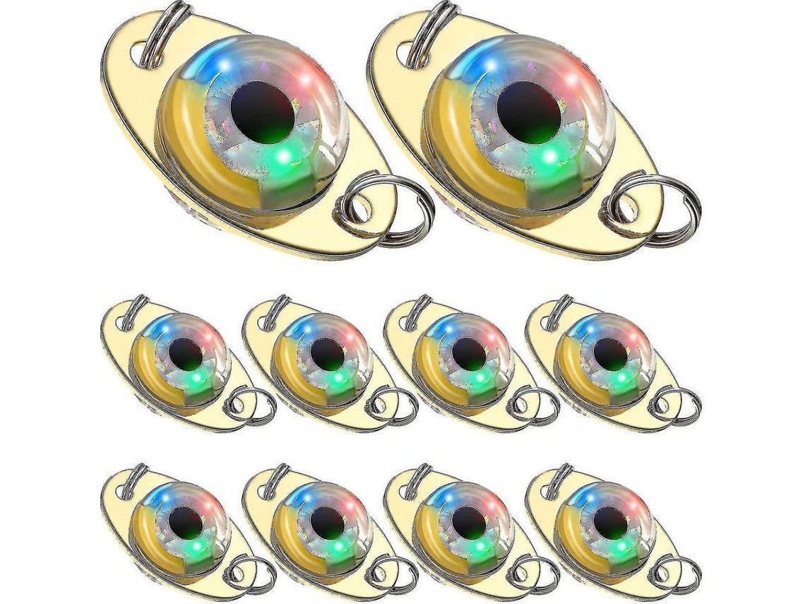 2026-10 Señuelos De Pesca Led Spoon Iluminados Bait Flasher Para Pesca En Mar Profundo Y Agua Dulce