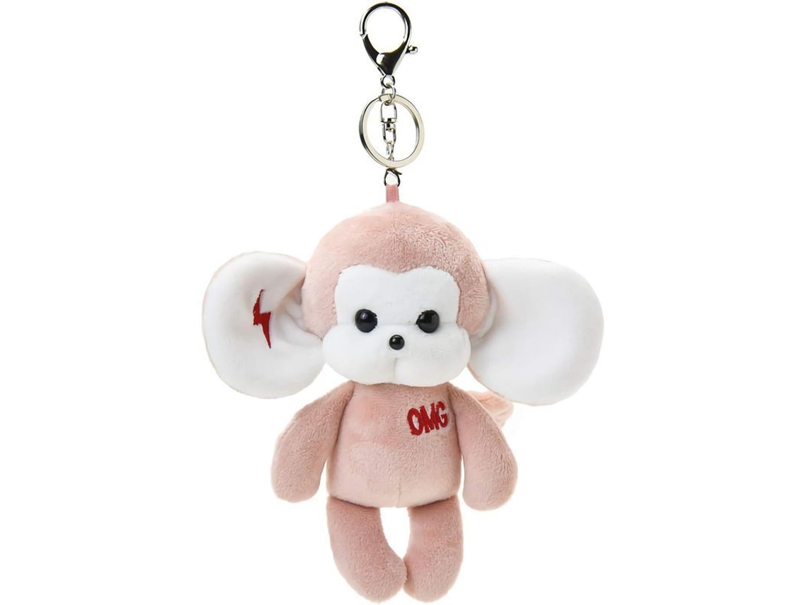 Llavero de peluche Mono Cielo Rosa Paquete de 2 Lindo Juguete de Peluche Mochila Colgante Regalo Niños Amigos 6.3 Pulgadas