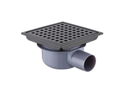 Desagüe Cuadrado 15x15cm Con Sifón 360°, Diseño Oculto Doble Filtro, Compatible Con Azulejos, Negro