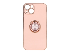 Capa De Telefone Para Iphone 13 Com Anel Giratório De Metal Eletroplacado Rosa Dourado Leve Tpu Anti-choque