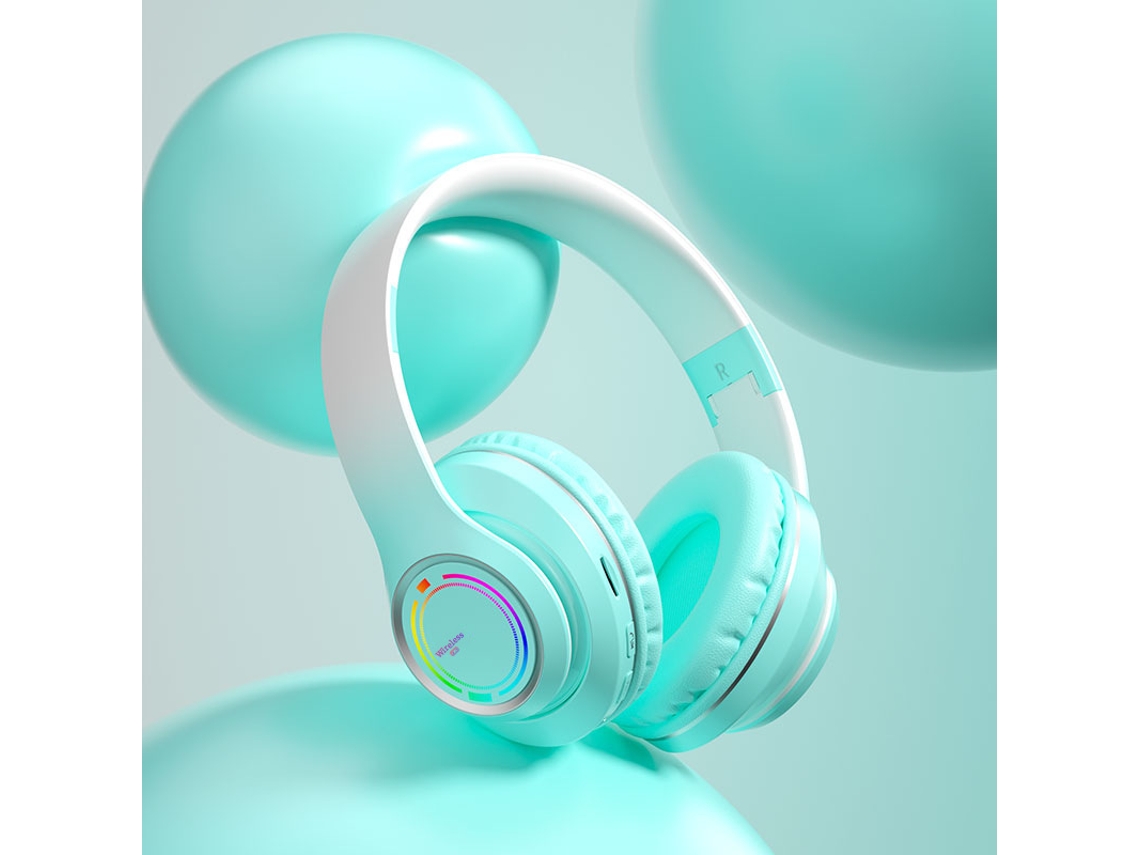 Auriculares Inalámbricos Bluetooth Con Sonido Envolvente (verdes) Y Micrófono, Cómodos De Llevar.
