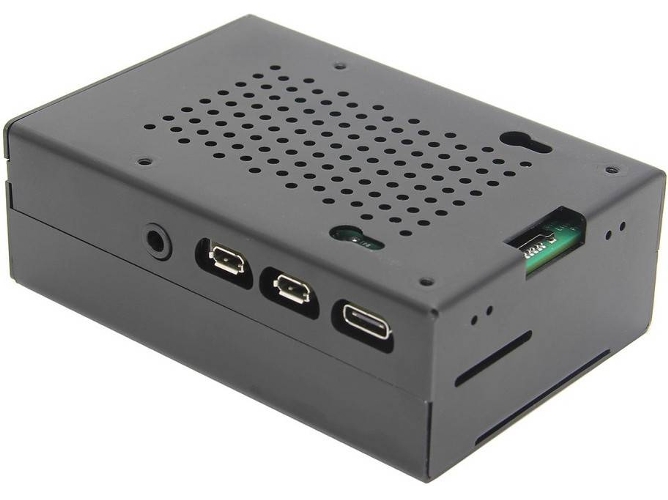 Cooler ECSEE SKUD12195 Aluminum Case With Cooling Fan For Raspberry Pi 4B