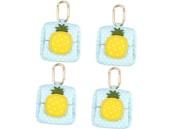 Juego De 4 Monederos Con Diseño De Frutas De Dibujos Animados Para Mujeres, Niñas Y Niños.