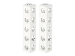 2 Peças De Perfil De Extrusão De Alumínio Viga Quadrada 5 Orifícios Acessórios Robô 8x8mm 3106-0005-0040