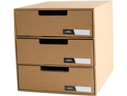 Caja Organizadora De Papel Resistente Con Cajón Para Oficina, Archivos Y Material De Oficina.