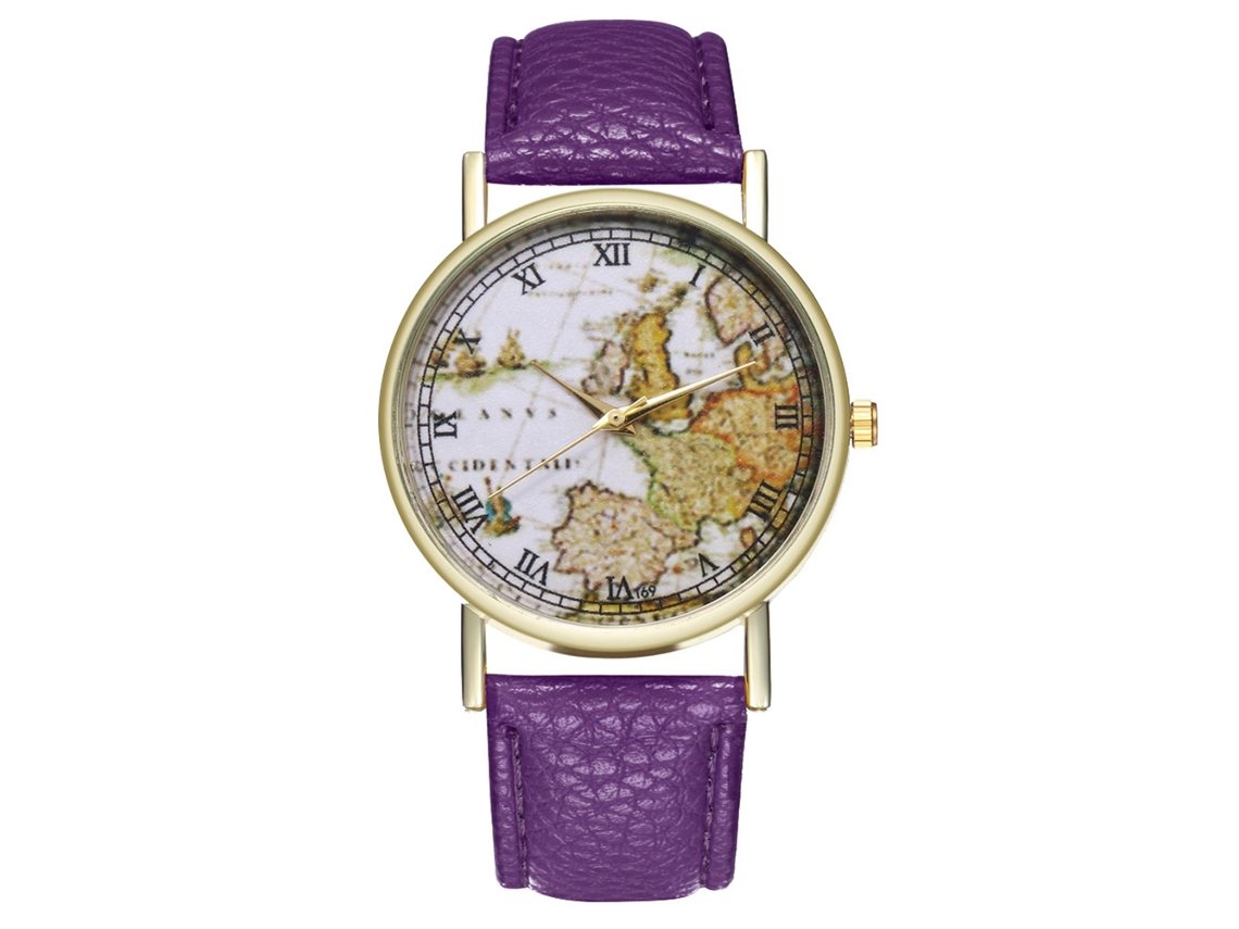 Reloj De Cuarzo Elegante Y Moderno Para Hombre/mujer Regalo Decoración (morado)