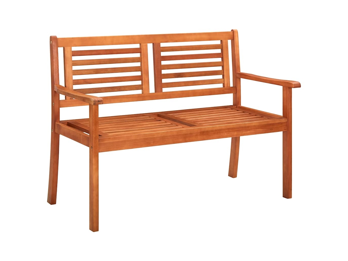 Maison Exclusive - Banco De Jardín 2 Plazas Madera Maciza Eucalipto Y Cojín 120 Cm