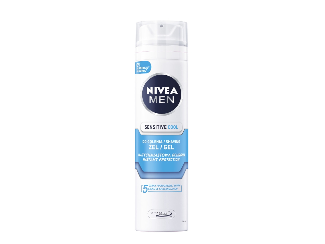 Gel de afeitar refrescante para hombre Nivea Sensitive 200 ml con extracto de aloe vera