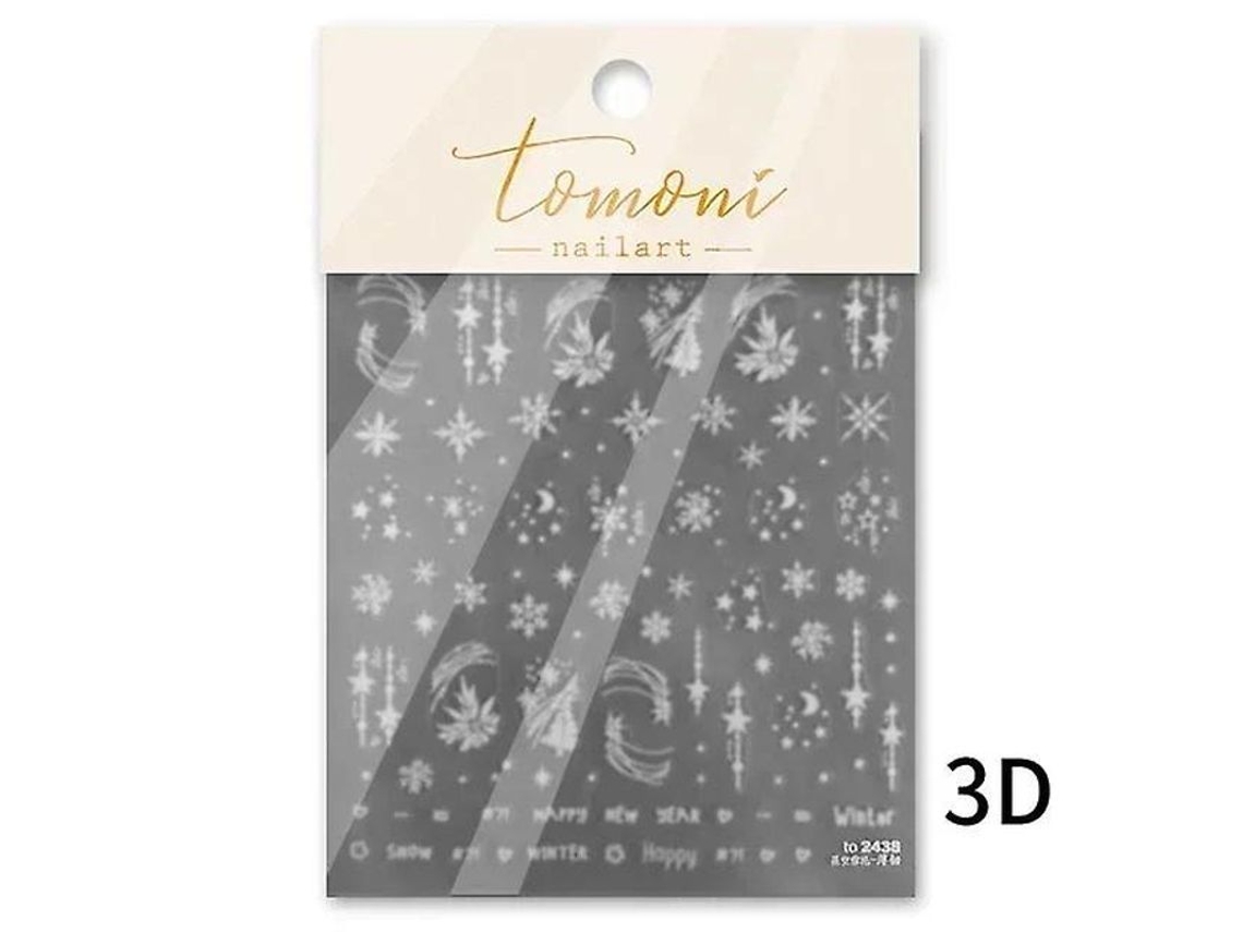 Pegatina Para Uñas Con Láser Y Diamantes De Imitación, Copo De Nieve Navideño De Invierno, Autoadhesiva 3d 5d
