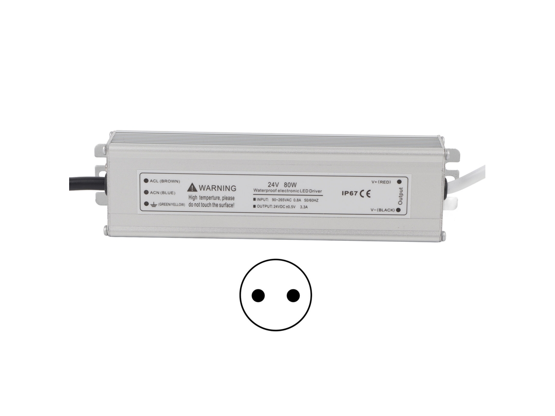 Fuente de alimentación impermeable IP67, alta eficiencia, segura, estable, con protección múltiple, controlador LED de 80 W, CA 90-265 V.