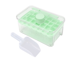 Molde Para Cubitos De Hielo De Fácil Desmolde, Fabricado En Abs Y Pet, Con Tapa Y Compartimento De Almacenamiento Para Bebidas, Café Y Whisky. Ideal Para Manualidades.