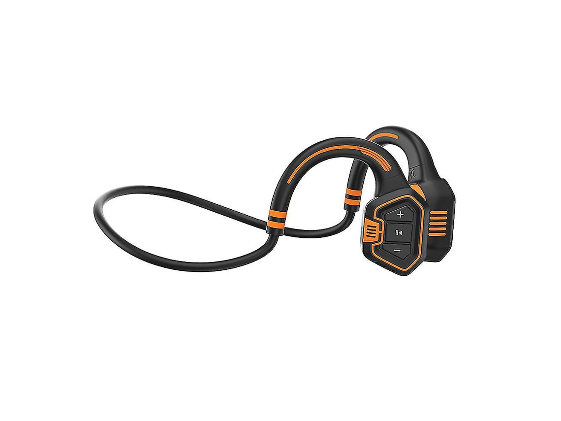 Auriculares Bluetooth Conducción ósea Mp3 Natación Ipx8 Impermeable 16Gb Memoria Micrófono Naranja