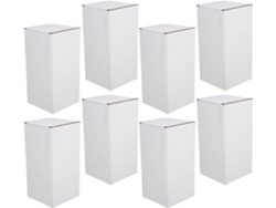 Paquete De 10 Cajas De Cartón Corrugado Blanco Para Embalaje De Botellas De Vino.
