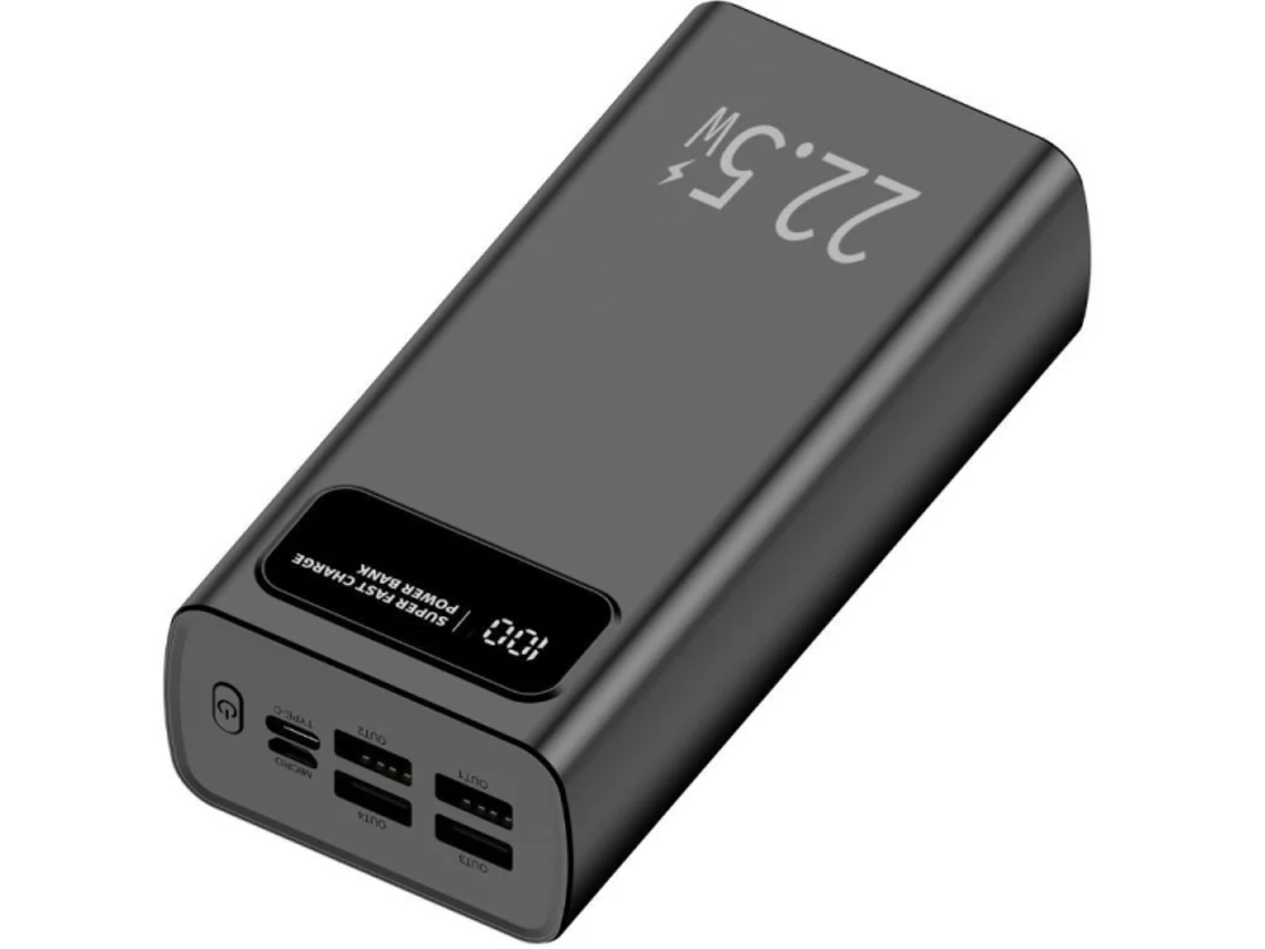 Powerbank 30000mah Leotec Lepow30w22w- 22.5w- Negra