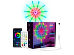 Kit de tira LED digital RGB con efecto fuegos artificiales, control por app y mando a distancia RGB Ledkia
