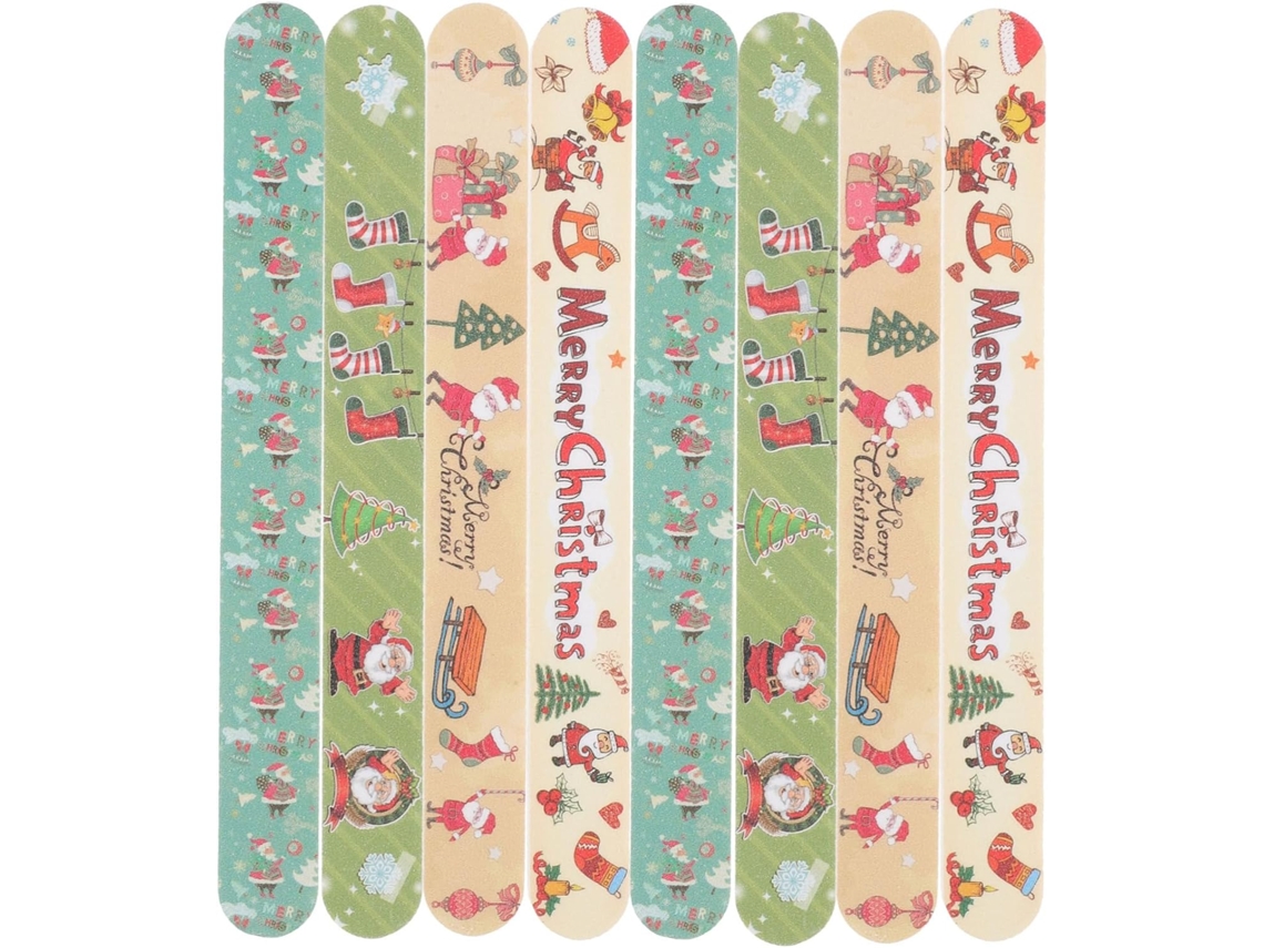 Lot De 12 Limes À Ongles À Grain De Navidad, Taille Standard