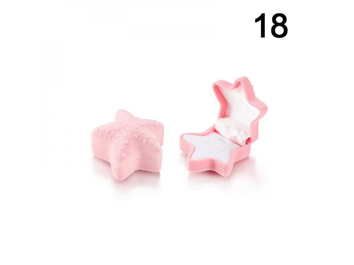 Caja De Joyería De Terciopelo Para Anillos, Pendientes, Collares Y Pulseras, Regalo Elegante 18