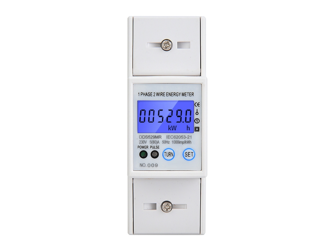 Contador De Energía Monofásico Dds529mr Lcd Digital 230v 2p Din Rail Con Rs485