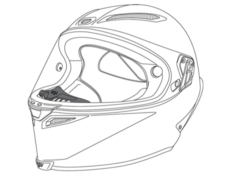 Accesorio AGV Pistagp R/Corsa R Breath Deflector
