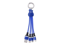 Cabo De Dados Usb 3 Em 1 Carregamento Rápido Com Luzes Led Para Iphone Android (azul)
