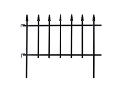 Vedação Metálica Relaxdays, Hxl: 45,5 X 226 Cm, Vedação Para Jardim, 4 Elementos, Estilo Gótico, Preto