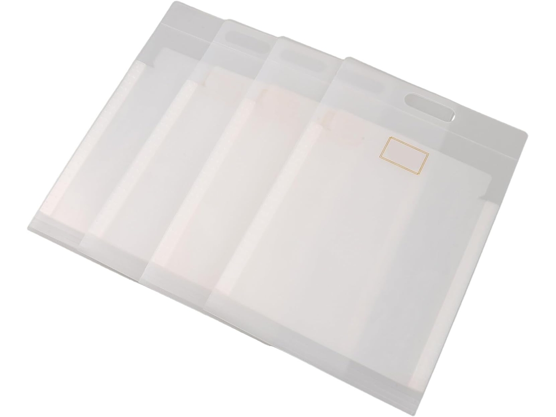 Bolsa De Plástico Expandible De 4 Piezas Para Documentos, Bolsa De Almacenamiento Portátil Con Asa.