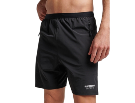 Pantalones Cortos para Hombre de Training SUPERDRY (2XL - Negro)