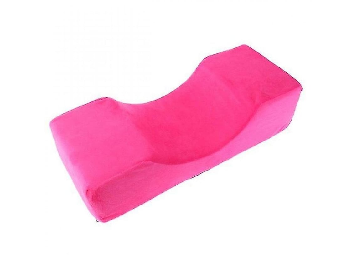 Rebe-almohada Para Pestañas Con Espuma De Memoria Soporte Cervical Suave Lavable 50x20x13cm Rojo