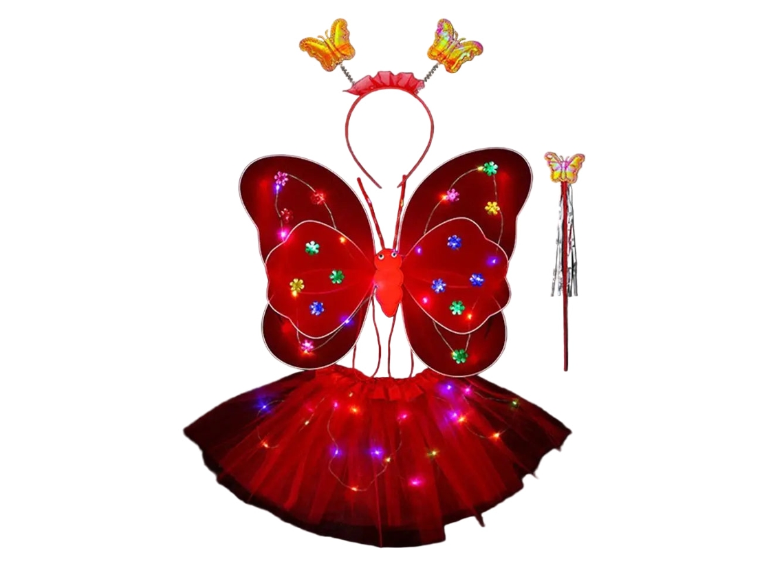 Accesorios De Disfraces Led, Faldas Para Niñas, Falda De Mariposa Luces Disfraz Nuevo