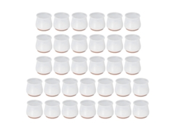 Protector De Pies De Silla Anti-rasguño Reduce Ruido Resistente Al Desgaste Estable Para Hogar Café Restaurante 32pcs