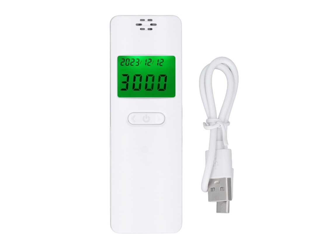 Detector De Alcohol Portátil Con Pantalla Digital, Sensor Mems De Alta Precisión, Abs Para Uso En Automóviles Y Hogares.