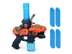 Pistola De Burbujas De Dinosaurio 2 En 1 Con Catapulta Y Platillo Volador, Luz Y Sonido Para Niños.