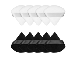 10 Esponjas Triangulares De Maquillaje Para Polvos Cosméticos: Suaves, Reutilizables Y Portátiles.