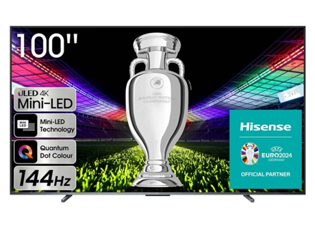 TV HISENSE Mini-Led 100U7KQ (ULED - 100'' - 254 cm - 4K Ultra HD - Smart TV)