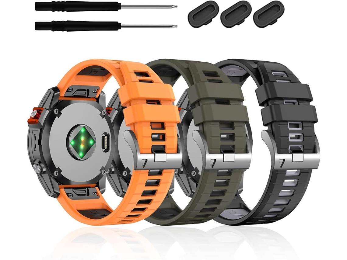 Correas Para Garmin Fenix 7 22 Mm De Silicona Suave