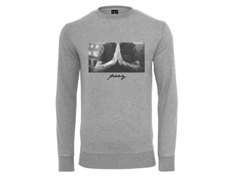 Camiseta de Hombre MISTER TEE Cuello Redondo Pray Gris (L)