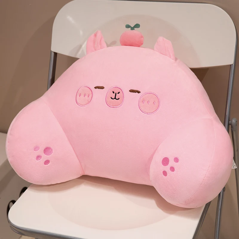 (melocotón, 45 Cm) Almohada De Capibara Para Adultos, Suave Y Cómoda.