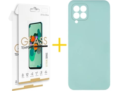 Carcasa + 2 Protectores de Pantalla para Huawei P40 Lite SKYHE Verde Agua