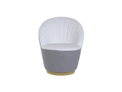 Butaca Poliester Pata De Gallo Blanco 69x66x85cm
