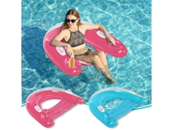 Silla Hinchable Para Piscina Para Adultos, Con Portavasos Y Asas, Ideal Para Fiestas En La Piscina Rosa Siurn