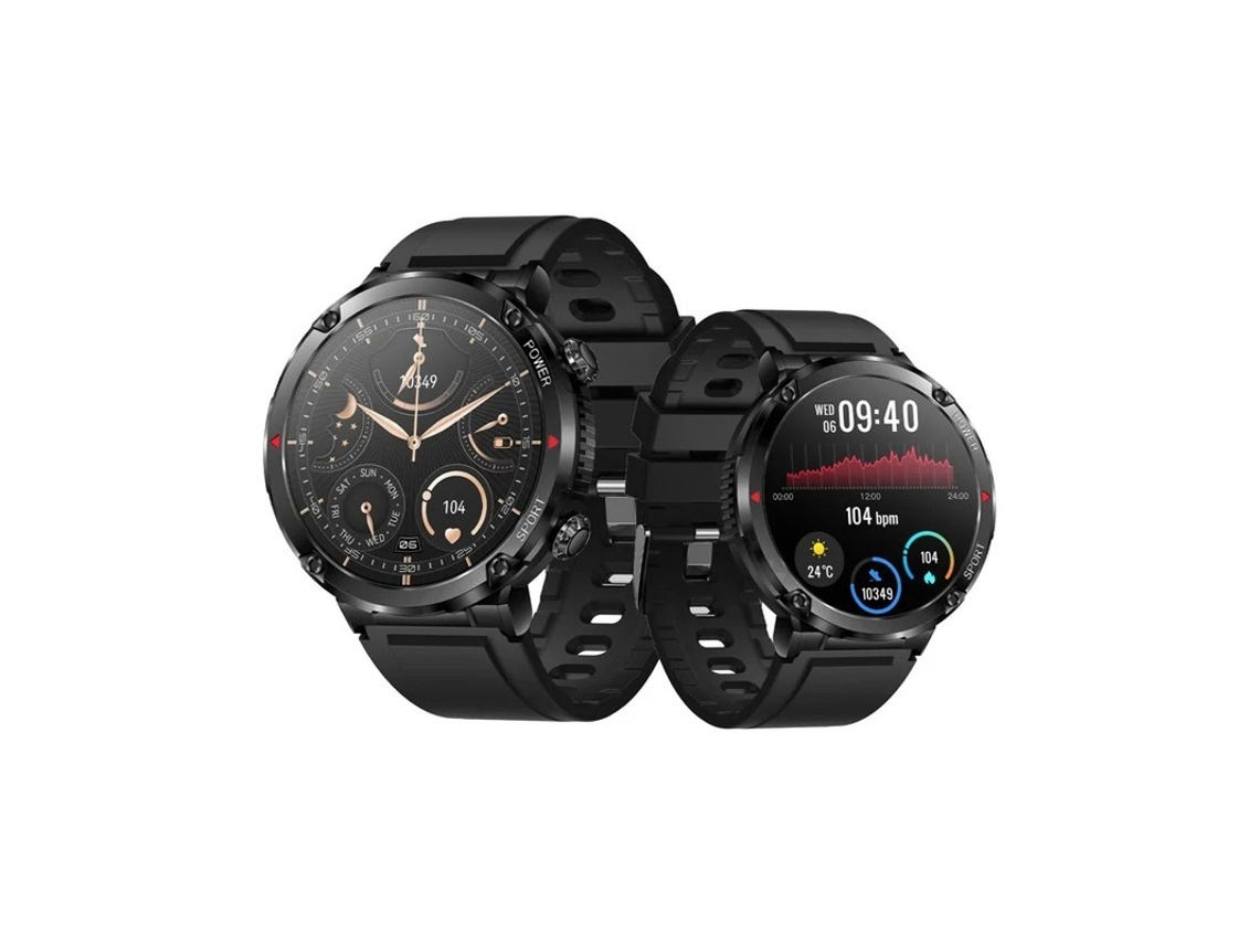 Reloj inteligente T30 con Bluetooth, compatible con Android e iOS, color negro. Bestvite