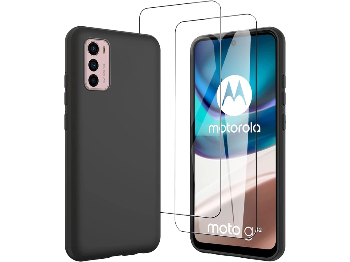 Conjunto de Protectores de Pantalla Protetora para Motorola Moto G42 6.4 HONGWE. Negro (2un)