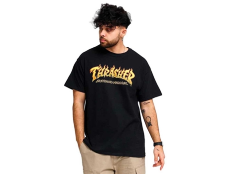 Camiseta de Hombre THRASHER Fire Negro (S)