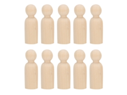 10 Figuras Masculinas De Madera Para Pintar, 75 Mm, Juguete De Bricolaje Para Manualidades Para Niños