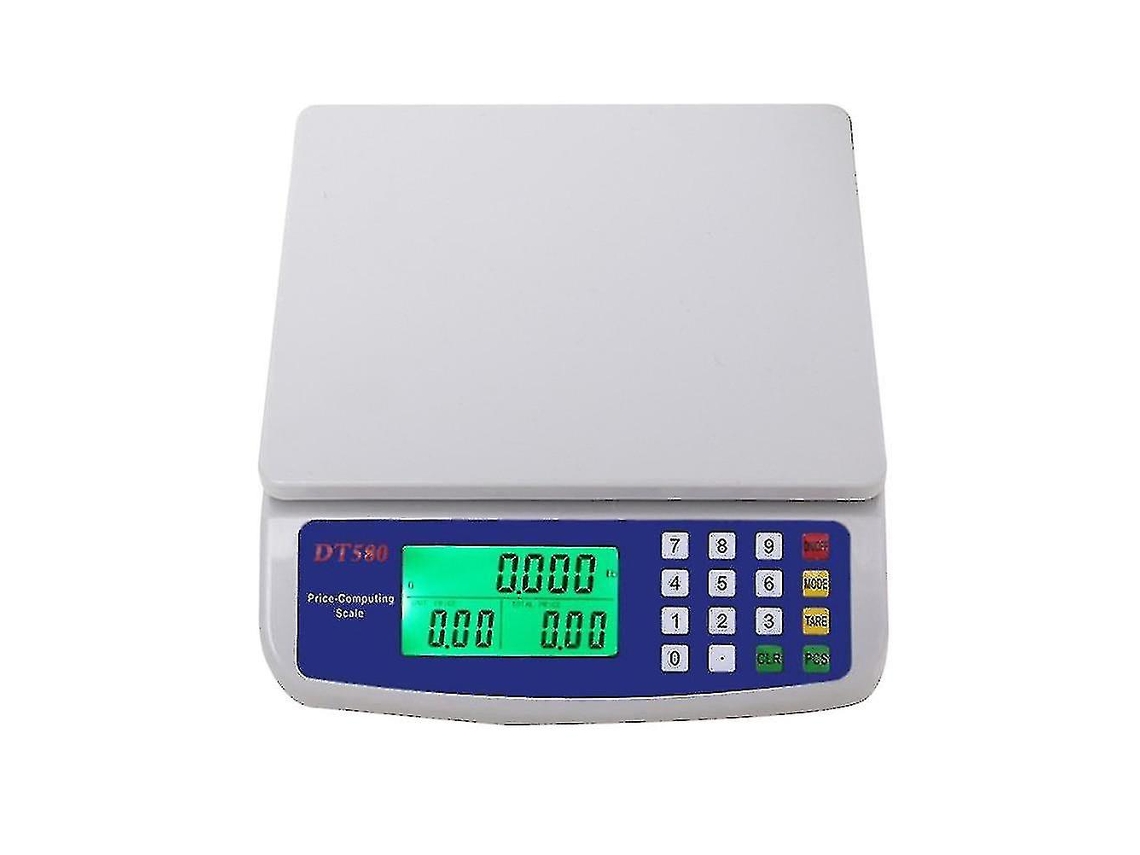 Balanza Digital Precisa 30kg/1g Con Pantalla Lcd Sensor De Galga De Deformación Superficie De Acero Inoxidable