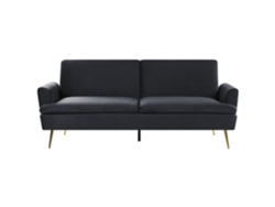 Sofá cama BELIANI Vettre de Terciopelo Negro 210x84x88