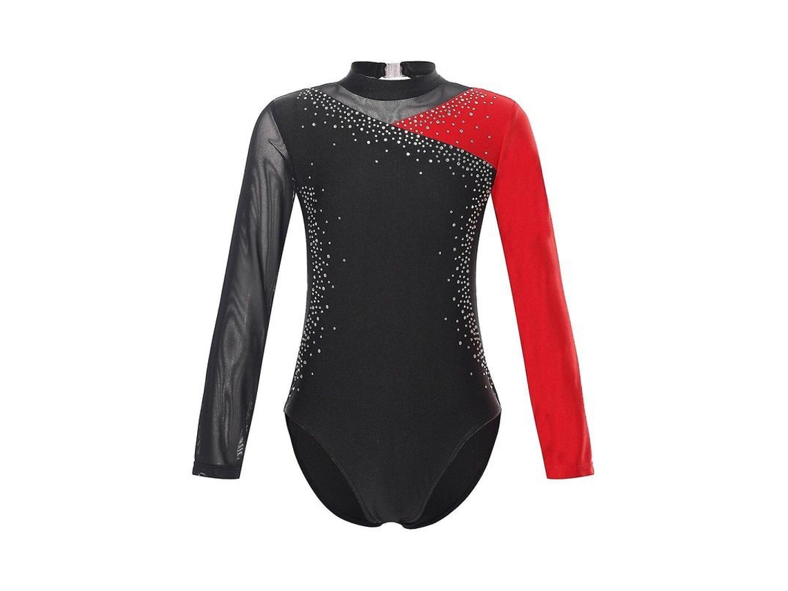 2026-traje De Gimnasia Rítmica Para Niñas Adolescentes Con Mangas Largas, Baile Ballet Yoga Patinaje, Color Block Poliéster