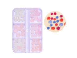 Adesivos 3d Para Unhas De Acrílico 6 Grelhas Flores Strass Corações Arcos Decorações Manicure Diy